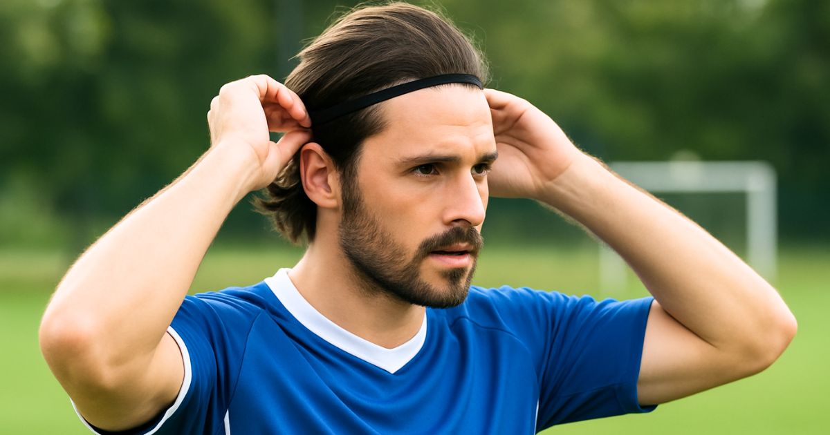 サッカー選手のヘアバンドの付け方を解説