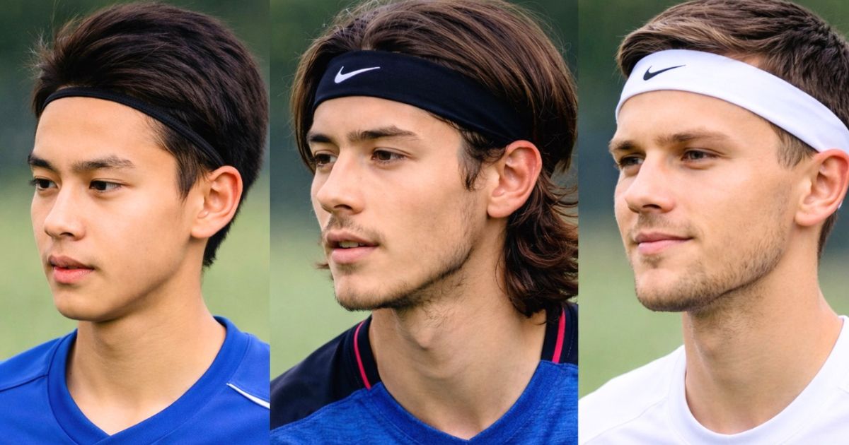 男子に人気のヘアバンドの付け方