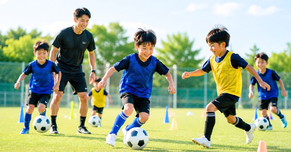 ドリブル鬼ごっこで楽しくサッカー入門