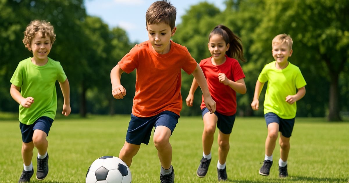 ドリブル鬼ごっこで楽しくサッカー入門