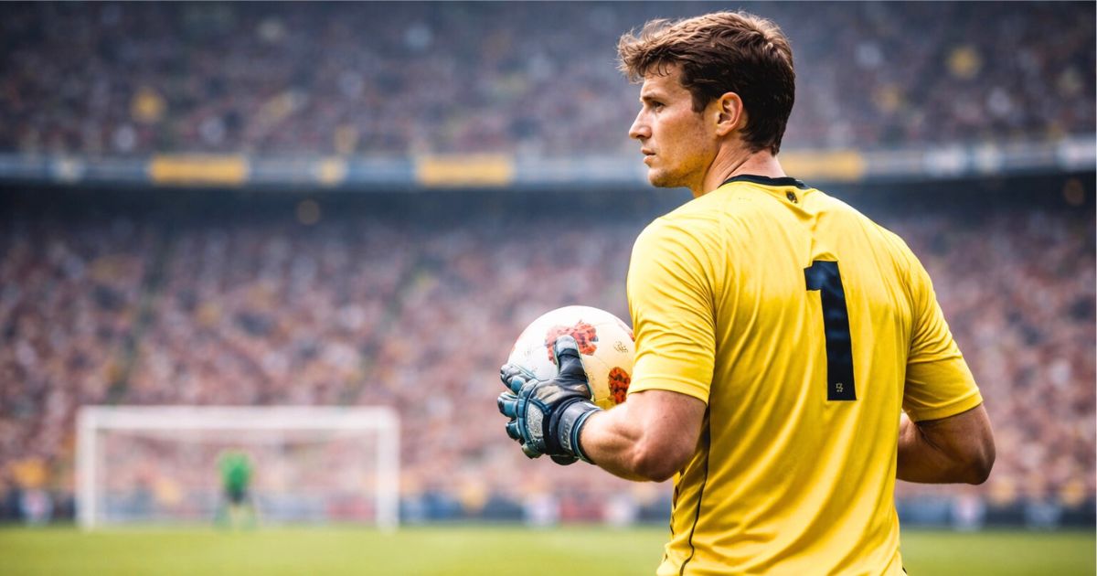 パントキックで直接ゴールを狙う技術