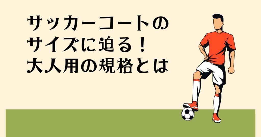 サッカーコートの サイズに迫る 大人用の規格とは