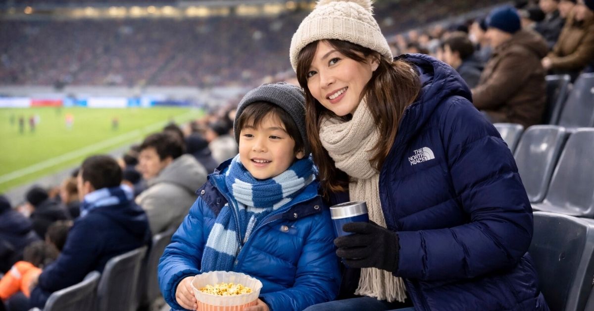 ベンチコートで足元までカバー