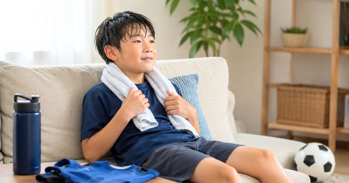 季節別:少年サッカー後のお風呂の考え方