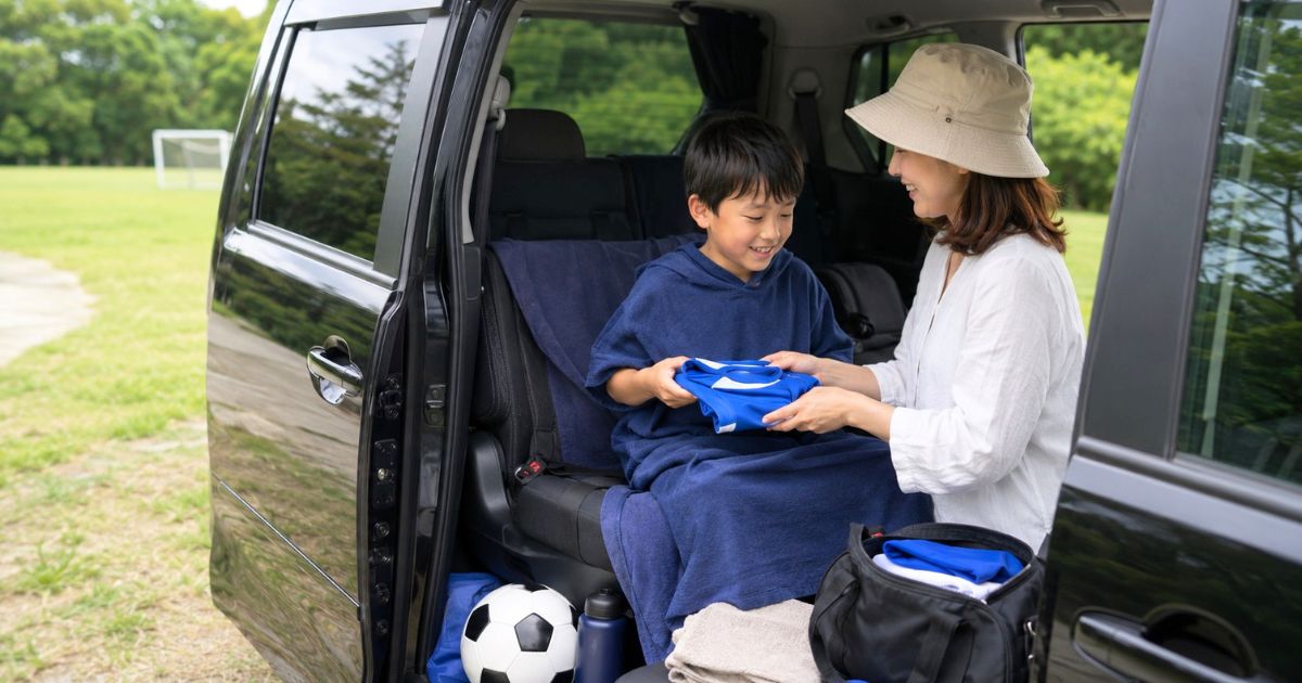 着替え場所にトイレ・車内は