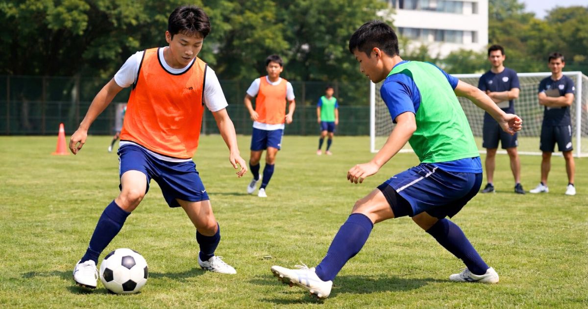 筑波大学サッカー部への練習参加