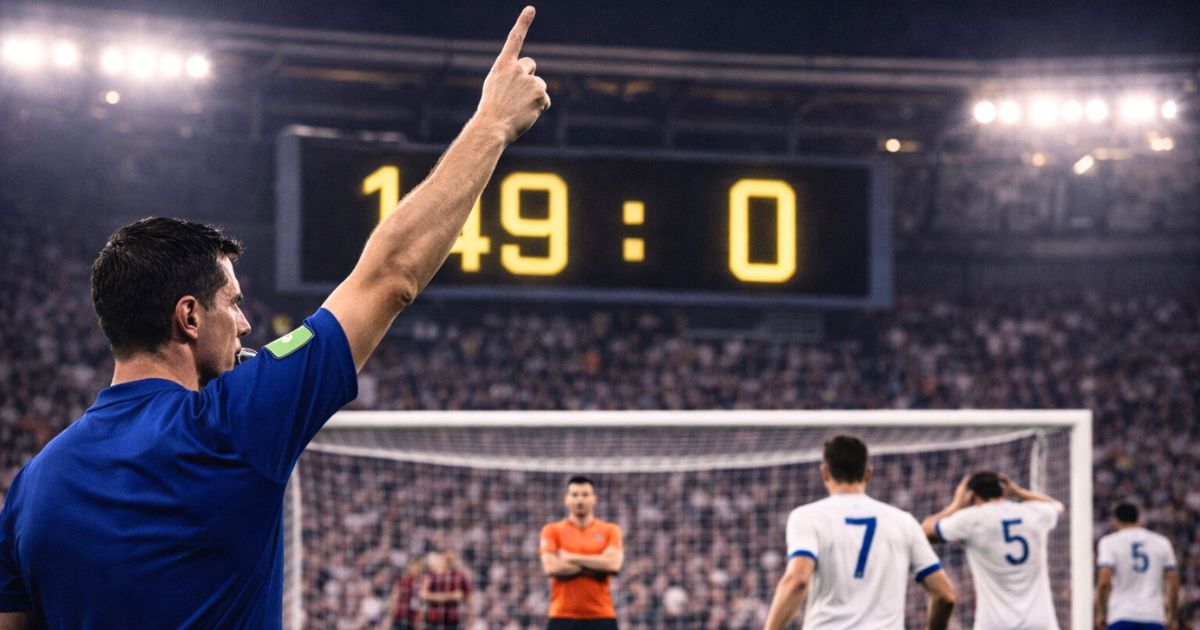 サッカーの試合で149対0という結果はなぜ？ルールと記録編