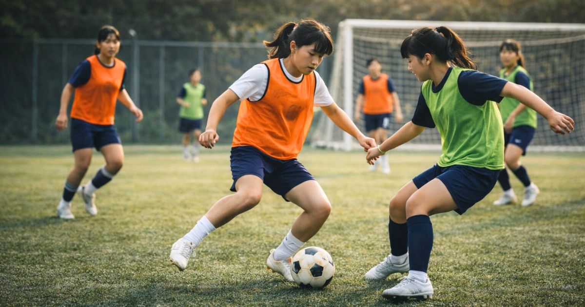 女子サッカー部の入部と練習会