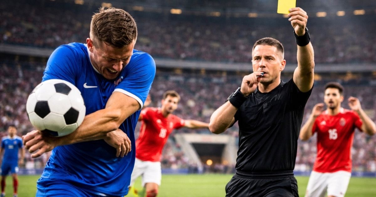 手で止めるサッカーは反則？ハンド判定の基本