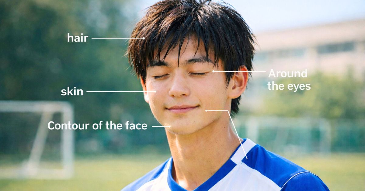 サッカーをしてそうな顔の特徴と共通点