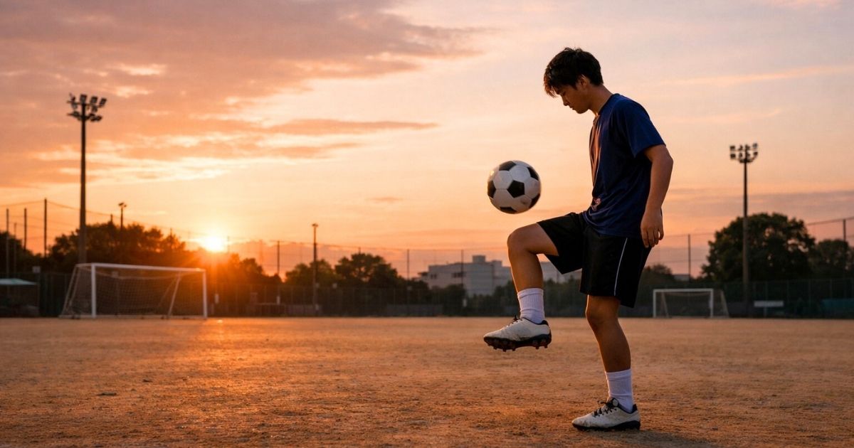 昌平高校のアスリートクラスでサッカーと学業を両立するイメージ