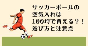 サッカーボールの 空気入れは100均で 買える？！ 選び方と注意点